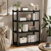 4-Tier Adjustable Height Metal Storage Shelving Unit, Heavy Duty Utility Rack for Basement, Garage, Warehouse, Tools, Supplies & Equipment Storage