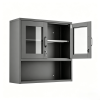 Steel 31.50" 31.50" 11.81" wall cabinet (without lights), steel display case, black