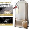 64"x21" Arched Full Length Mirror Freestading Full Body Floor Mirror, Black