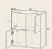3-Tier Bookshelf 4-Cube Bookcase with Dual Anti-Tipping Kits And 2 Cabinets Home Decor Storage Organizer Shelves