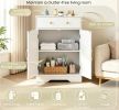 Modern Floor Storage Cabinet with Doors - Buffet Sideboard Featuring Drawer And Adjustable Shelf for Home Organization