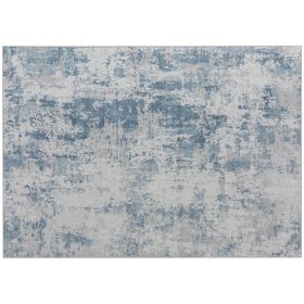 Area Rug 5x7, Machine Washable Rug, Non-Slip Modern Abstract Floor Carpet for Living Room, Bedroom, Dining Room, Blue
