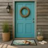 Mermaid on the Dock Doormat Front Door Mat Indoor Outdoor Rugs for Entryway, Non Slip Washable Low Pile, 18H X 27W