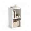 2-Cube Open Bookshelf, Freestanding Engineered Wood Storage Organizer