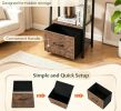 5-Tier Ladder Bookshelf Fabric Drawer Living Room Home Office Organizer Shelves Metal Frame Bookcase with Drawers