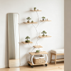 Tree Shaped Plant Stand with Full Spectrum Grow Light, White Metal Frame Plant Shelf with Lockable Wheels