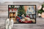 NEW Afghan Hound Cozy Christmas Doormat Front Door Mat Indoor Outdoor Rugs for Entryway, Non Slip Washable Low Pile, 18H X 27W