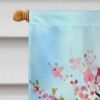 Michigan Apple Blossoms in Watercolor House Flag Large Porch Sleeve Pole Decorative Outside Yard Banner Artwork Wall Hanging, Polyester, House Size