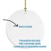 Budgerigar Merry Christmas Ceramic Ornament Christmas Tree Hanging Decorations for Home Christmas Holiday, Party, Gift, 3 in, Multicolor