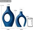 Hollow Ceramic Vase Set of 2