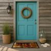 Crawfish and Spice Rack Doormat Front Door Mat Indoor Outdoor Rugs for Entryway, Non Slip Washable Low Pile, 24H X 36W